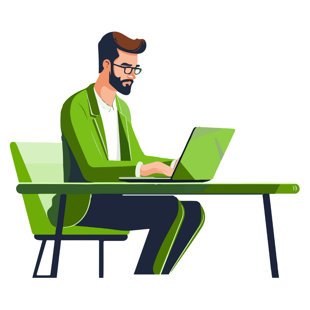 a man using a laptop