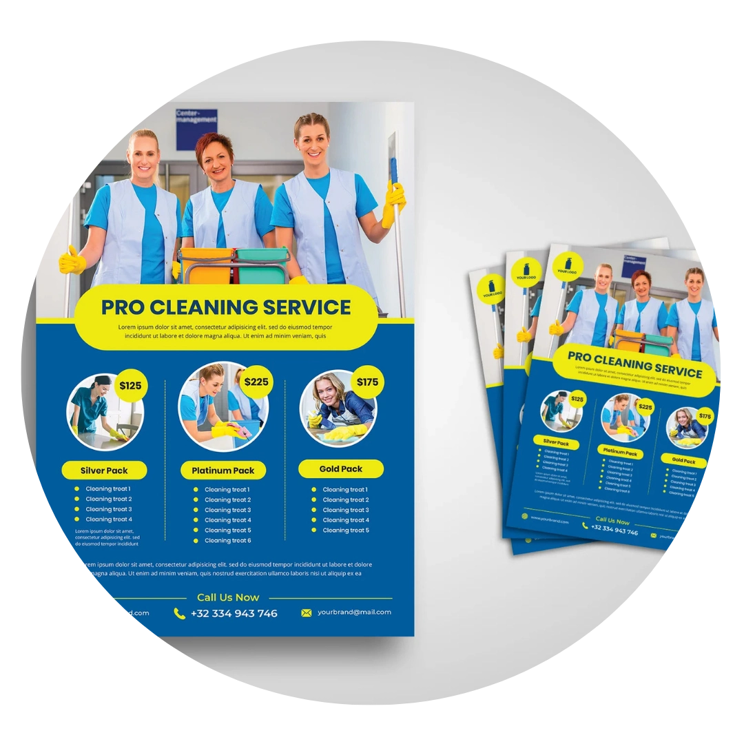 Cleaning services company profile designers