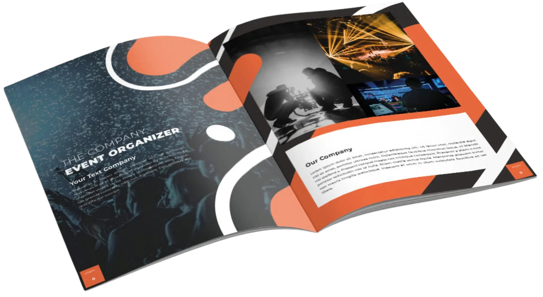 event management company profile writing and design