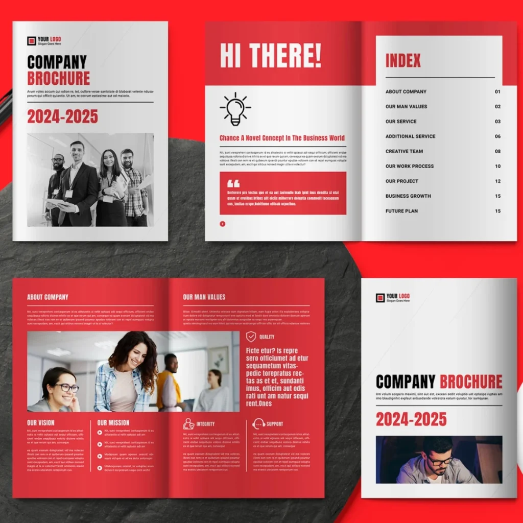 Recruitment company profile designs sample