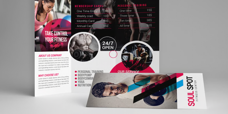 fitness centre company profile design