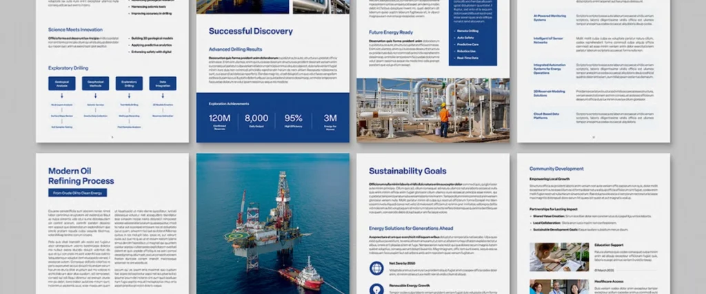 oil and gas company profile design