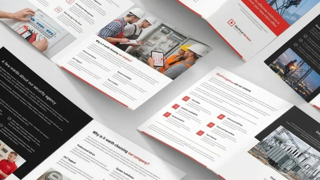 electrical company profile design experts
