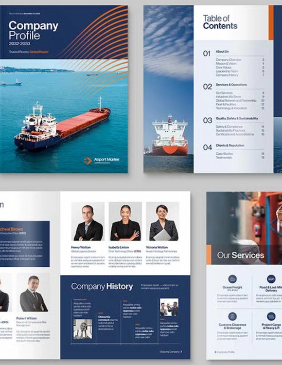 Oil And Gas Company Profile design service